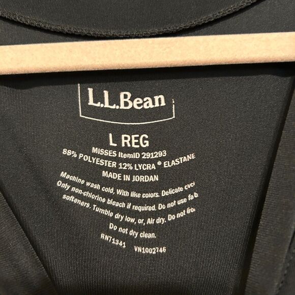 LL Bean Athletic Dress Size Large Black V Neck Athleisure Pocket Outdoor Active - Picture 6 of 6
